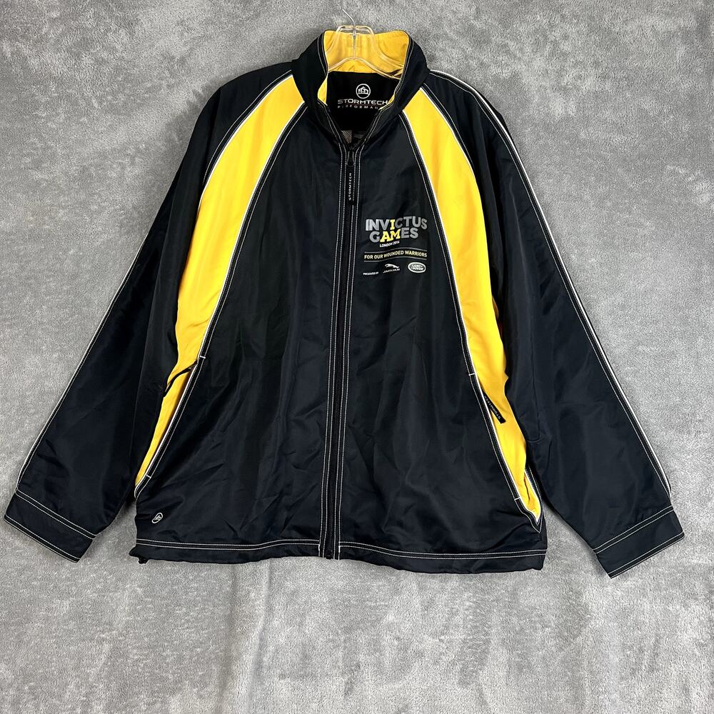 Stormtech Invictus Games London 2014 Track Jacket Mens L Black Yellow